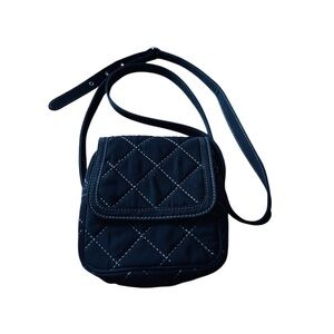 Vera Bradley Chic Black Quilted Crossbody Bag